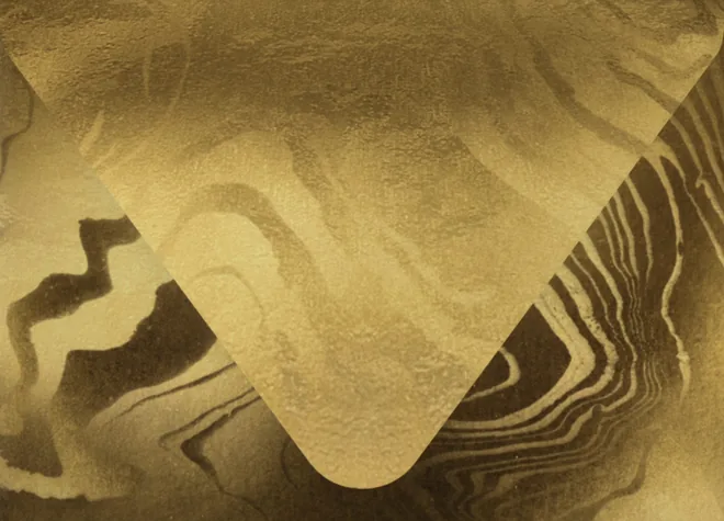 Sealed marbled gold envelope